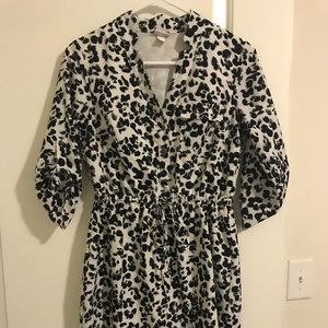 XS Lined Black/White Dress, EUC